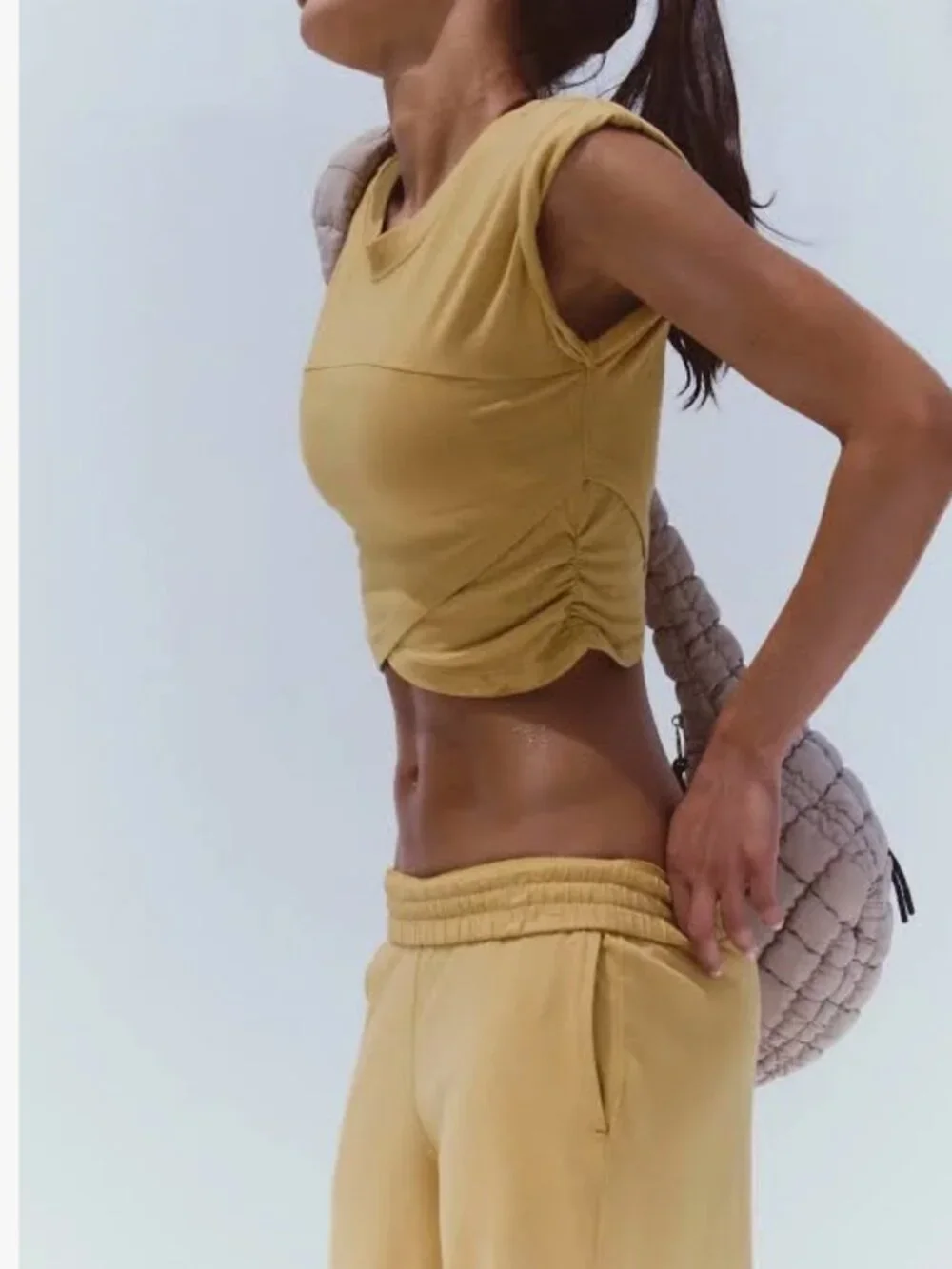 NWT Free People Hot Shot Crossover Set in Dried Palm